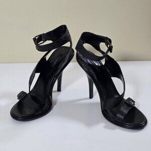 Kenneth Cole Collection Strappy Leather Sandals Womens US 10 Black Leather FLAW